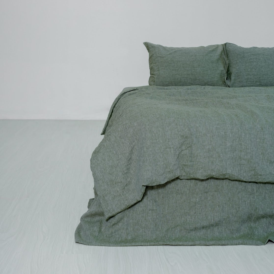 Asparagus French Linen Pillowcase | Yarn-Dyed | Handmade
