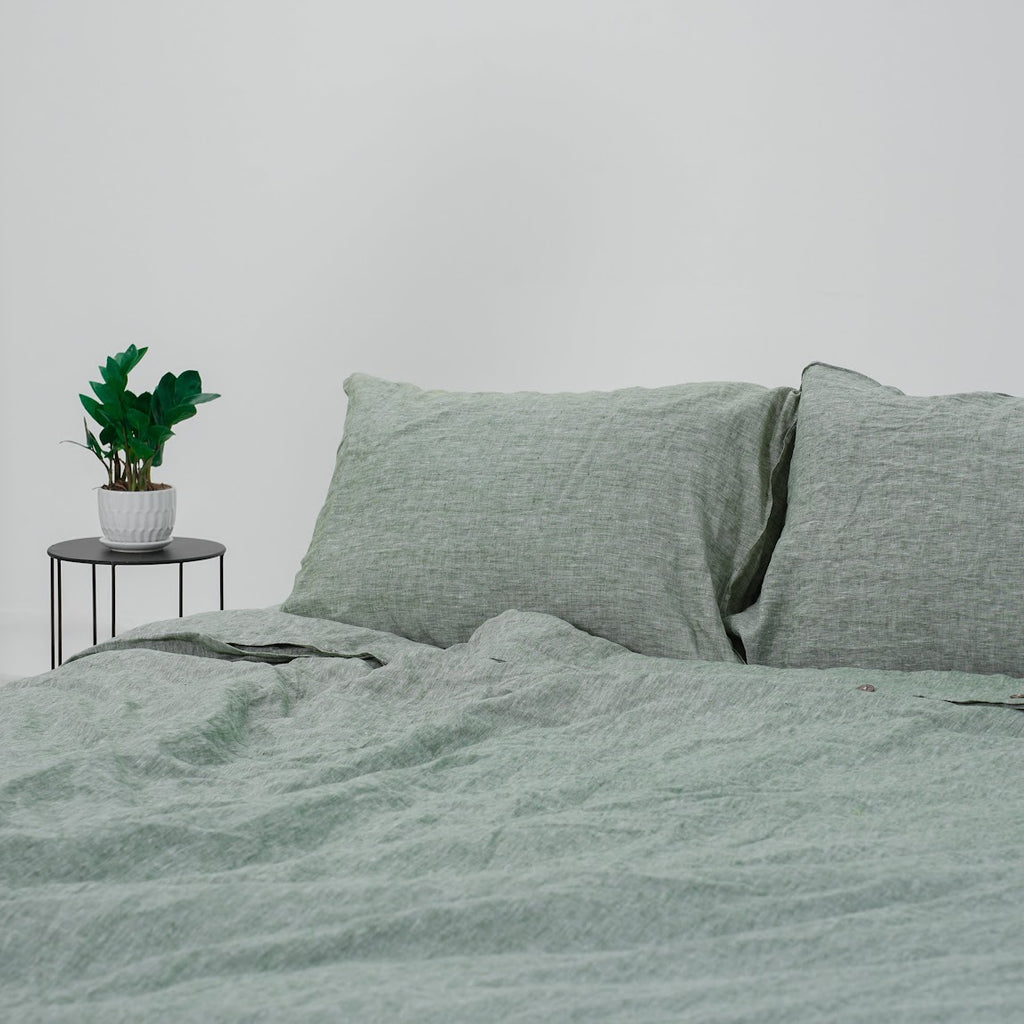Asparagus French Linen Duvet Cover - Asparagus 45