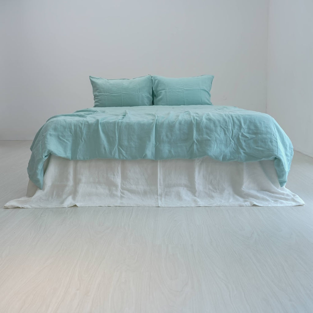 Mint French Linen Pillowcase - Plain Dyeing 32