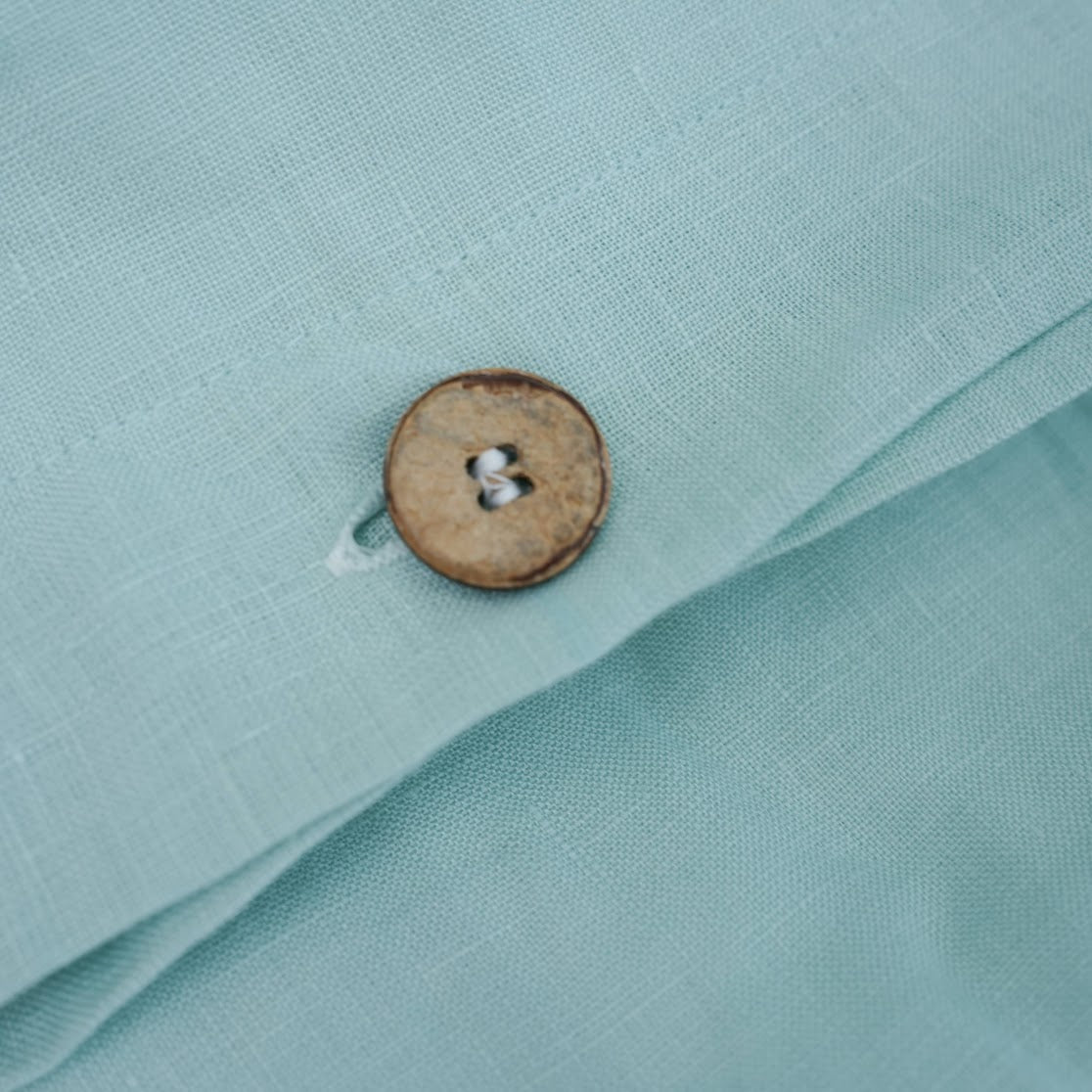 Mint French Linen Duvet Cover+2 Pillowcases Set - Plain Dyeing 32