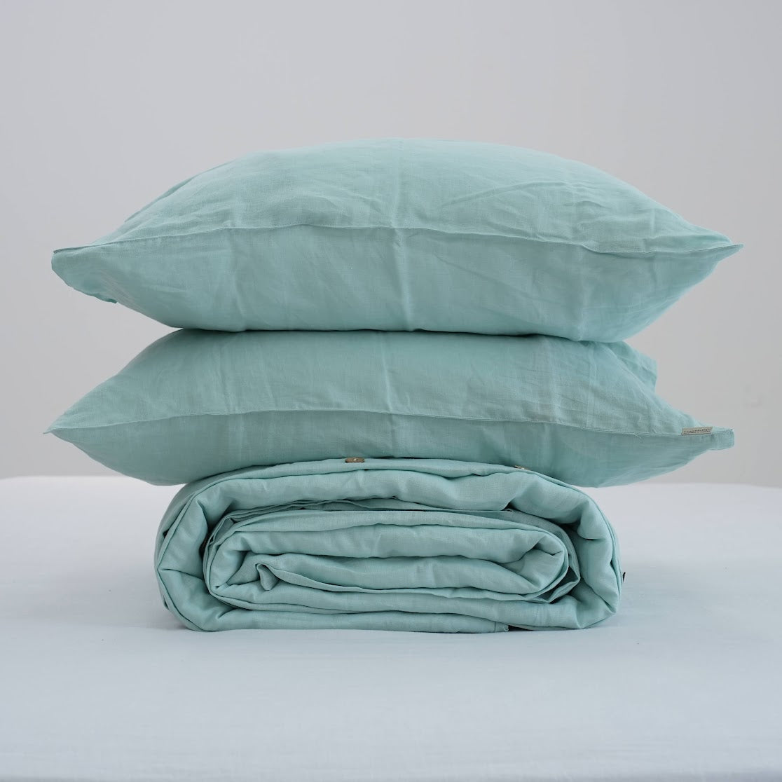 Mint French Linen Duvet Cover | Premium Bedding