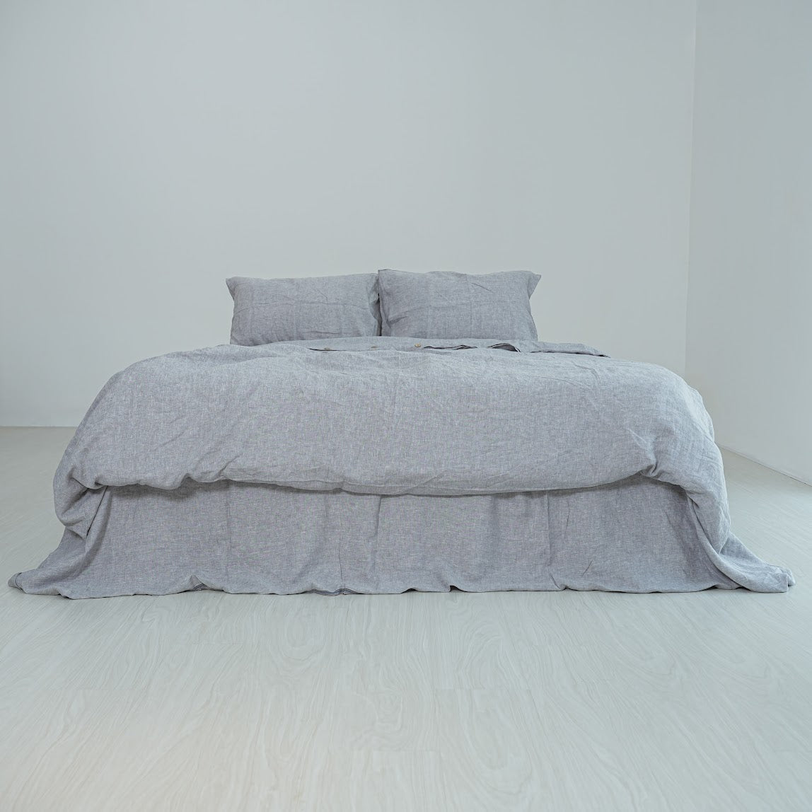 Gray French Linen Duvet Cover - Gray 40