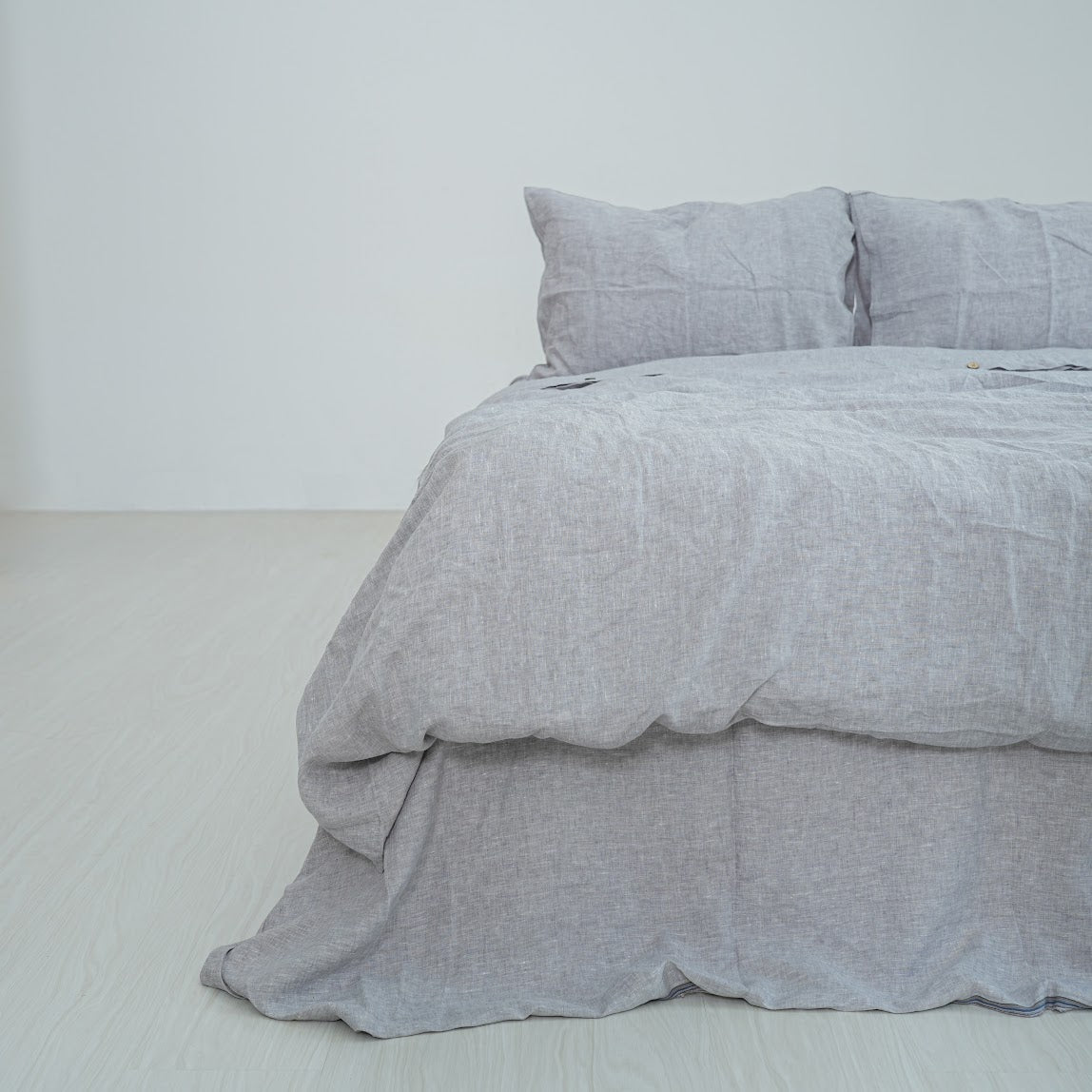 Gray French Linen Duvet Cover - Gray 40