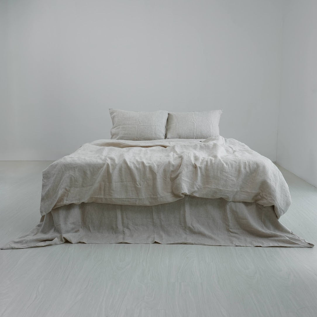 Flax French Linen Duvet Cover - Flax 07