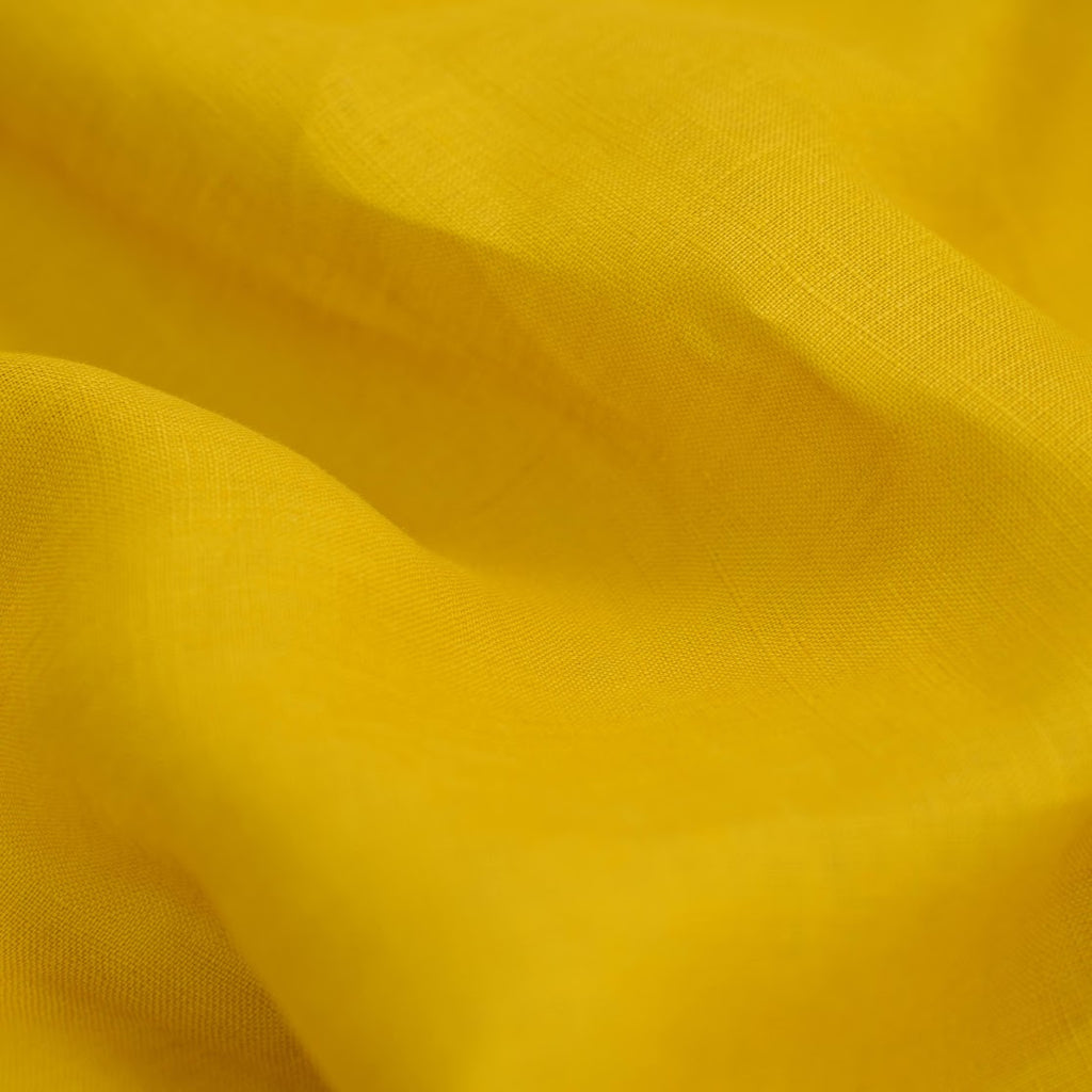 Yellow French Linen Fitted Sheet Set - Deep Pocket with 2 Pillowcases