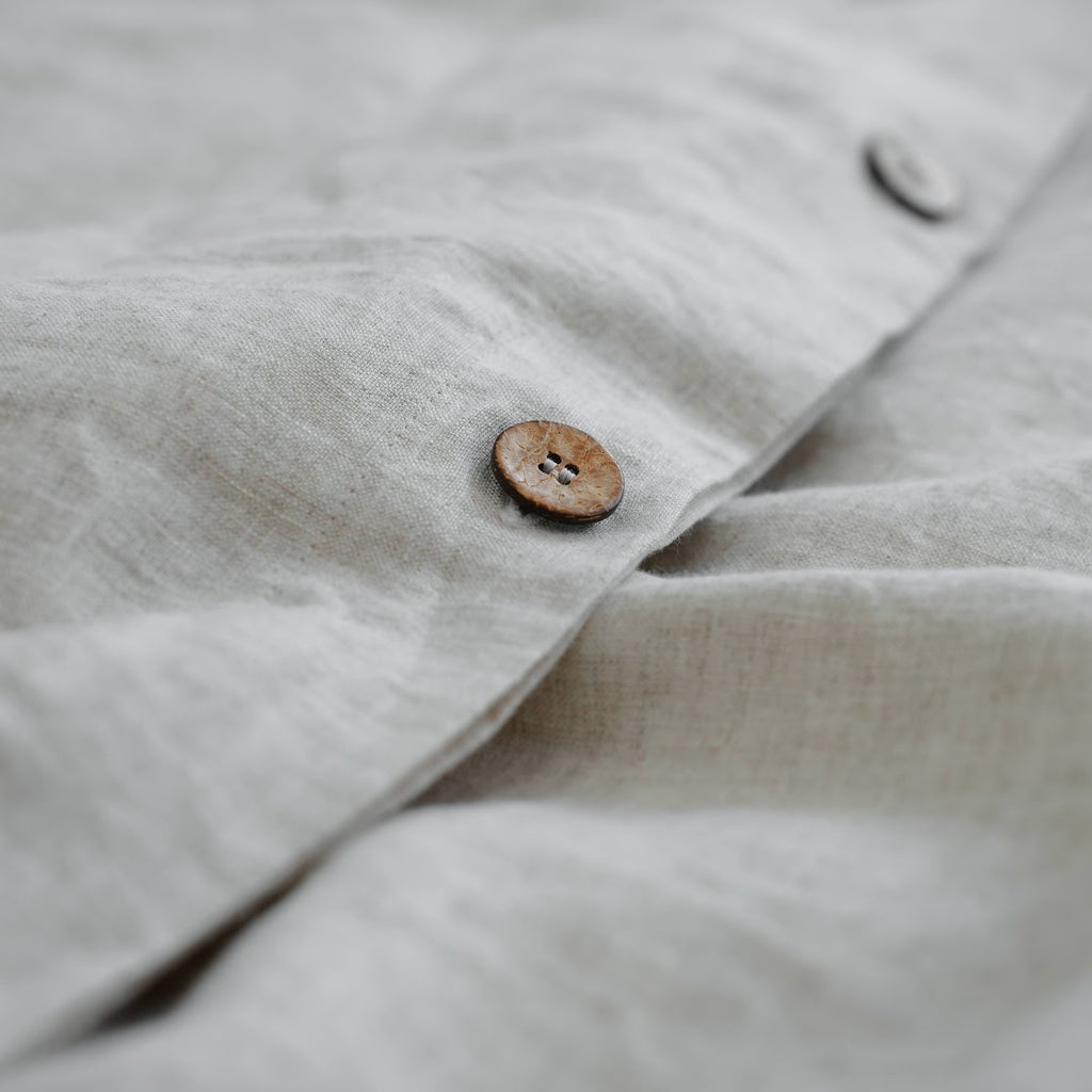 Flax French Linen Duvet Cover - Flax 07