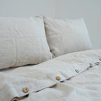 Flax French Linen Duvet Cover - Flax 07