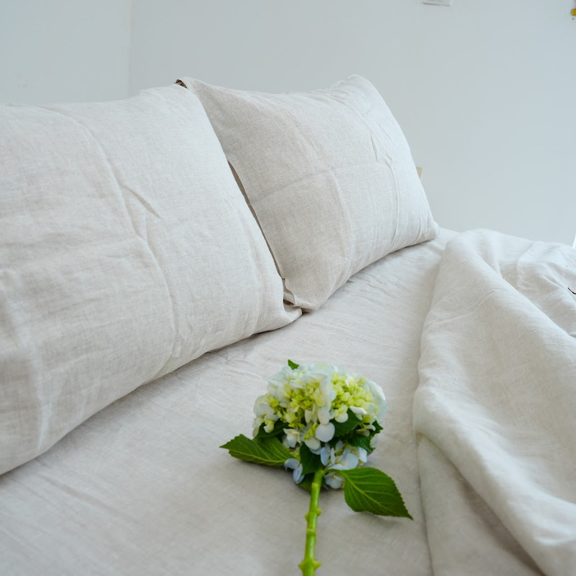 Flax French Linen Duvet Cover - Flax 07