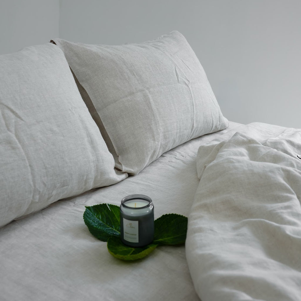 Flax French Linen Duvet Cover - Flax 07