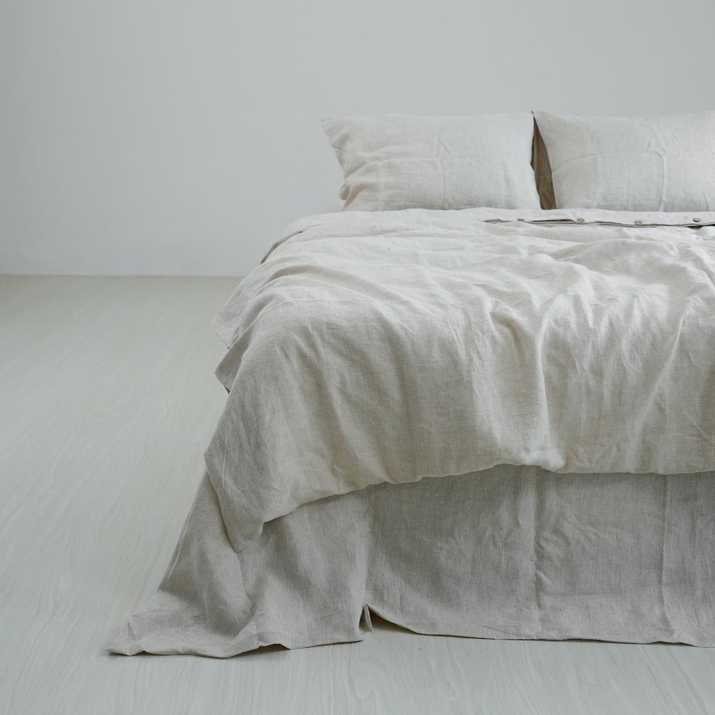 Flax French Linen Duvet Cover - Flax 07