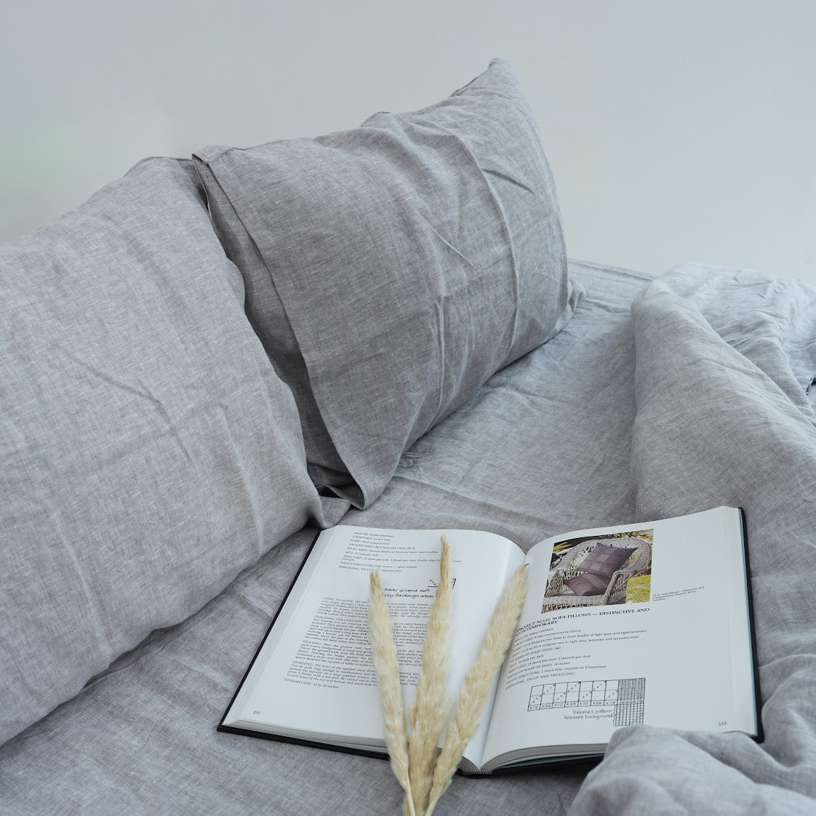 Gray French Linen Duvet Cover | Yarn Dyed