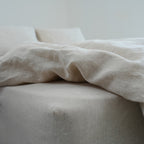 Flax French Linen Duvet Cover - Flax 07