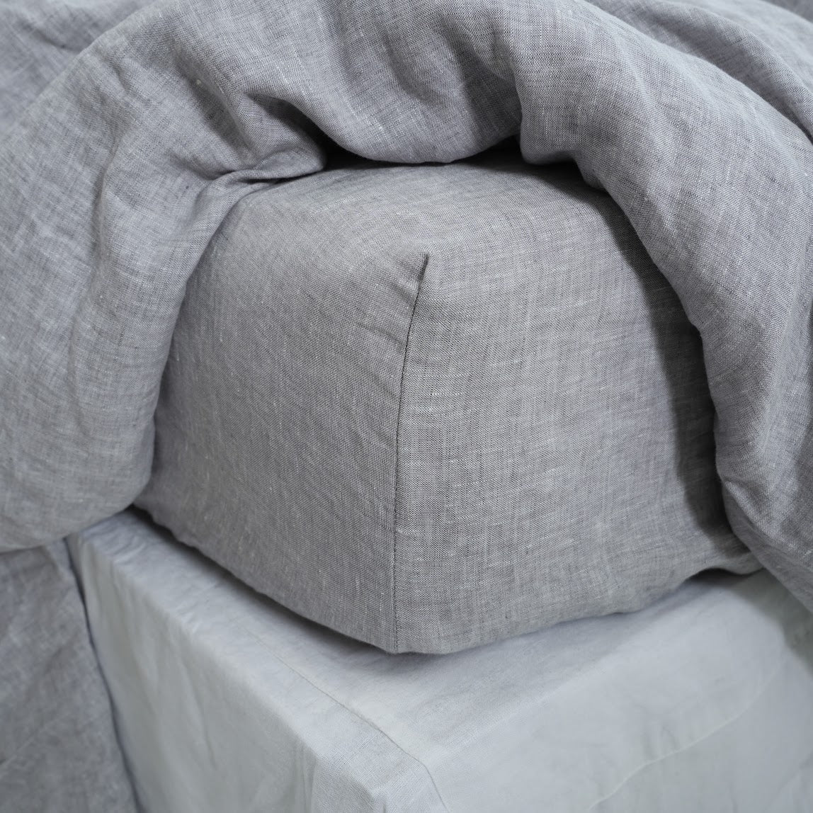 Gray French Linen Duvet Cover - Gray 40