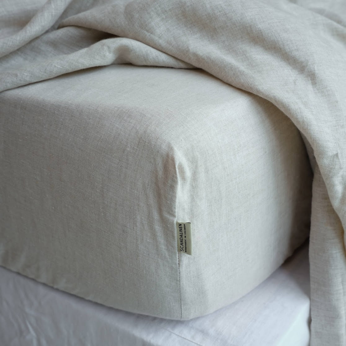 Flax French Linen Duvet Cover - Flax 07