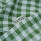 Green Caro French Linen Bedding Sets (4 pieces) - Yarn Dyeing