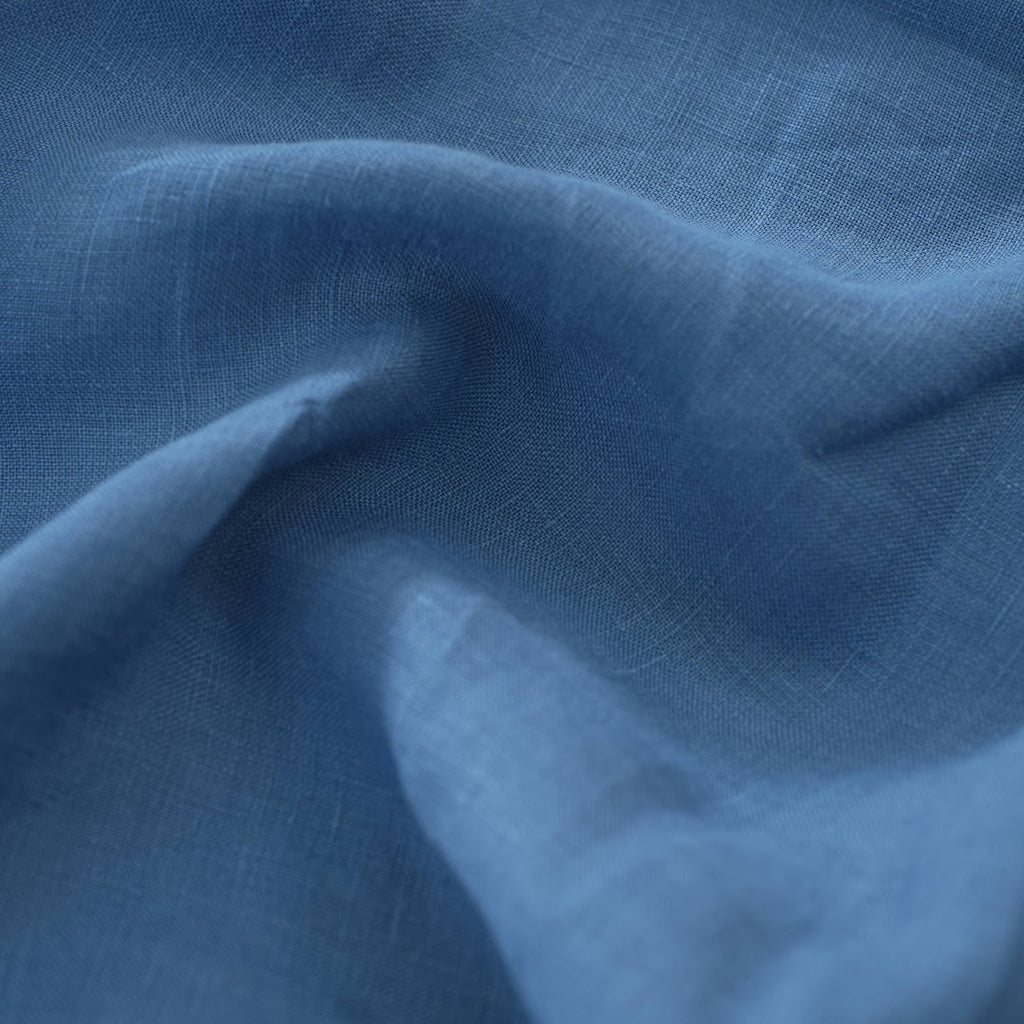 Navy French Linen Duvet Cover | Plain Dyed