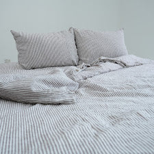 Striped French Linen Duvet Cover - Yarn Dyeing 49