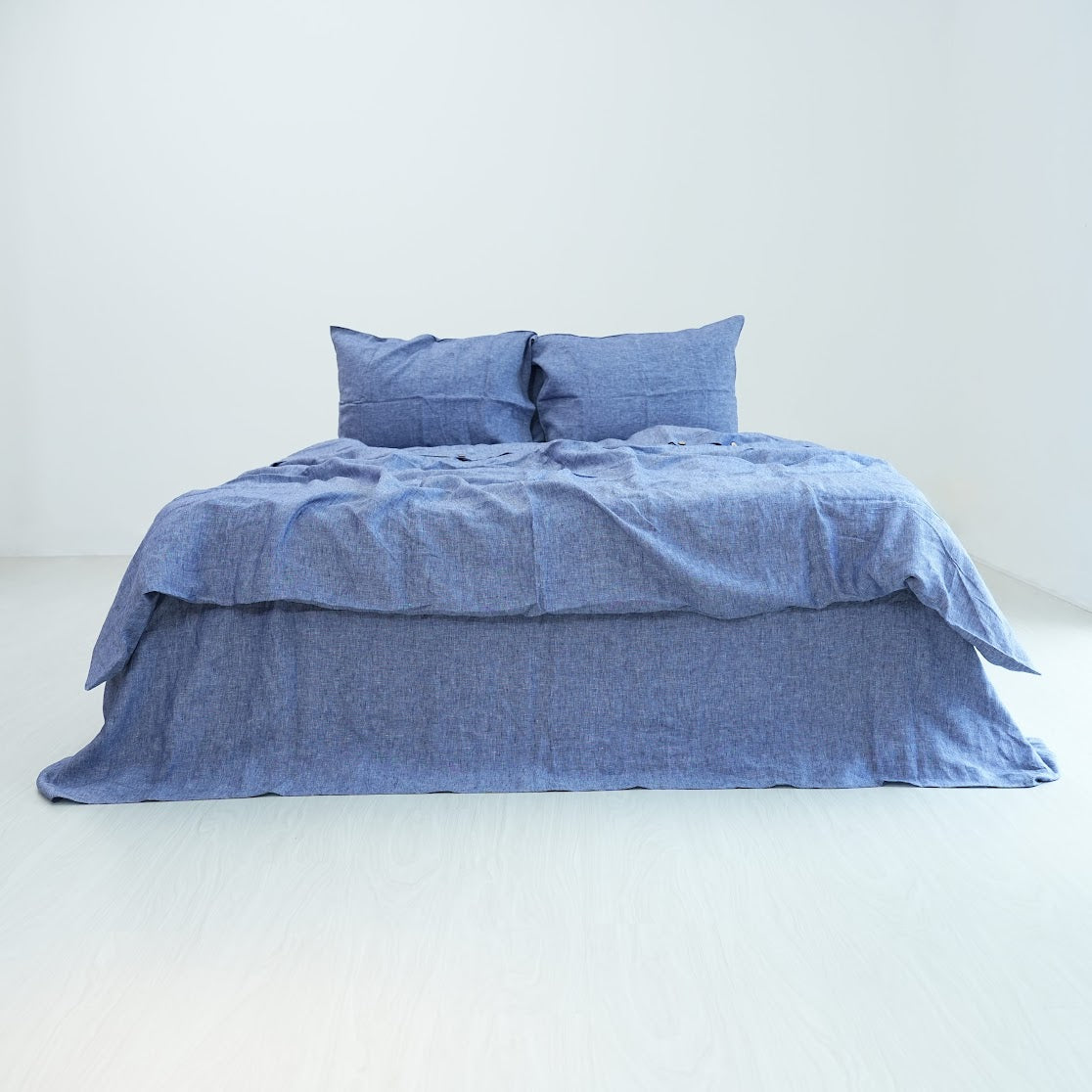 Jean French Linen Pillowcase | Yarn-Dyed | Handmade