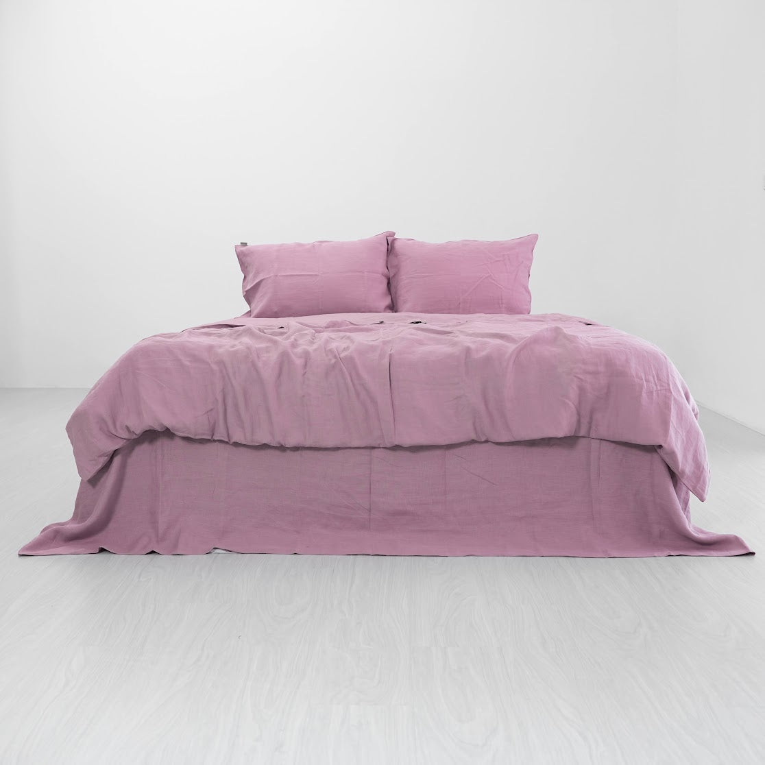 Purple French Linen Duvet Cover - Plain Dyeing 04