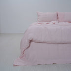 Peach French Linen Duvet Cover - Peach 01
