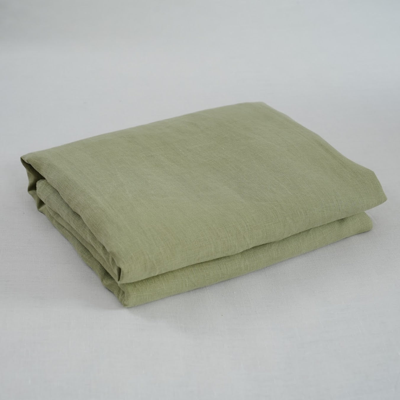 Avocado Green French Linen Fitted Sheet | OEKO-TEX Certified | Premium Linen Bedding