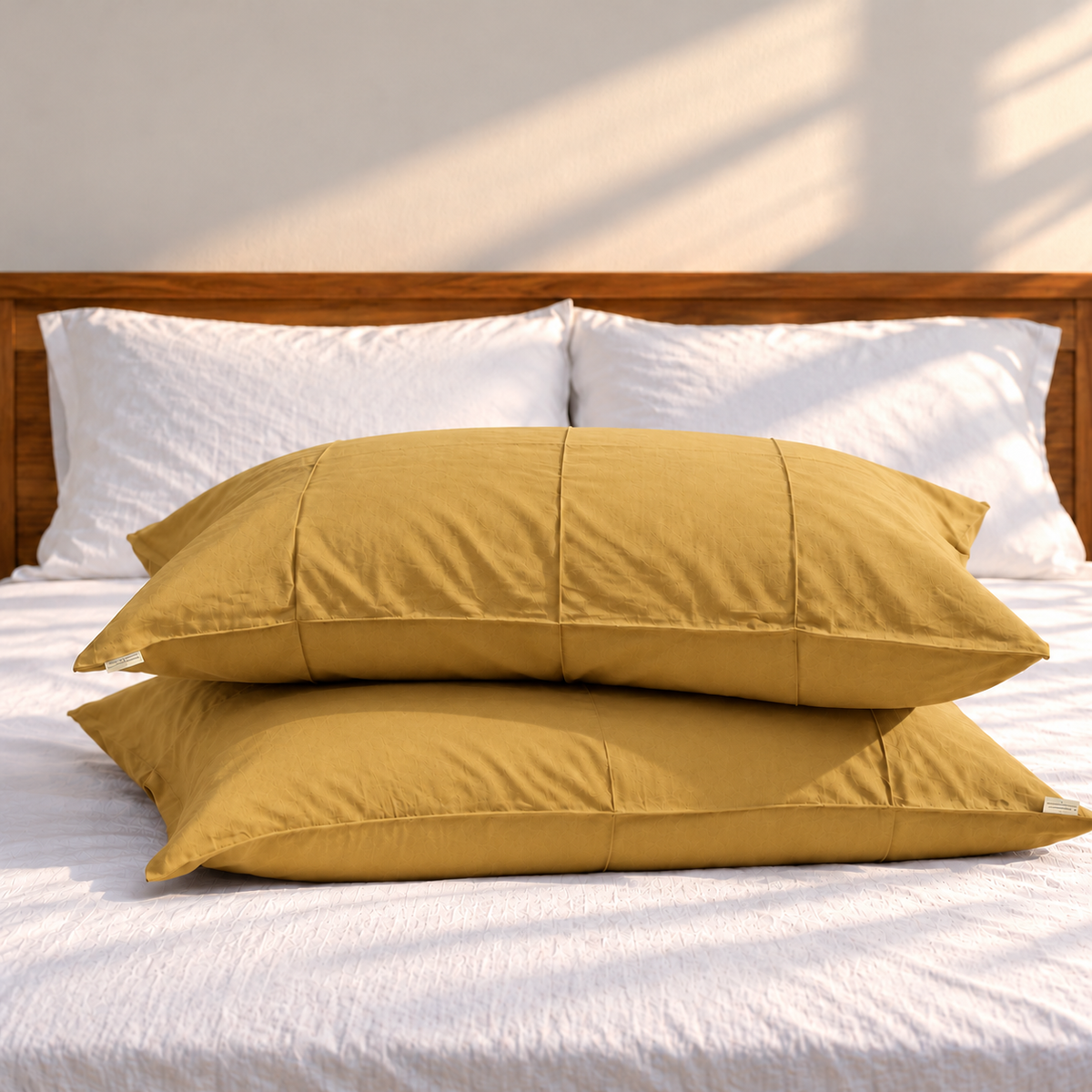 Yellow Bamboo Linen Pillowcases