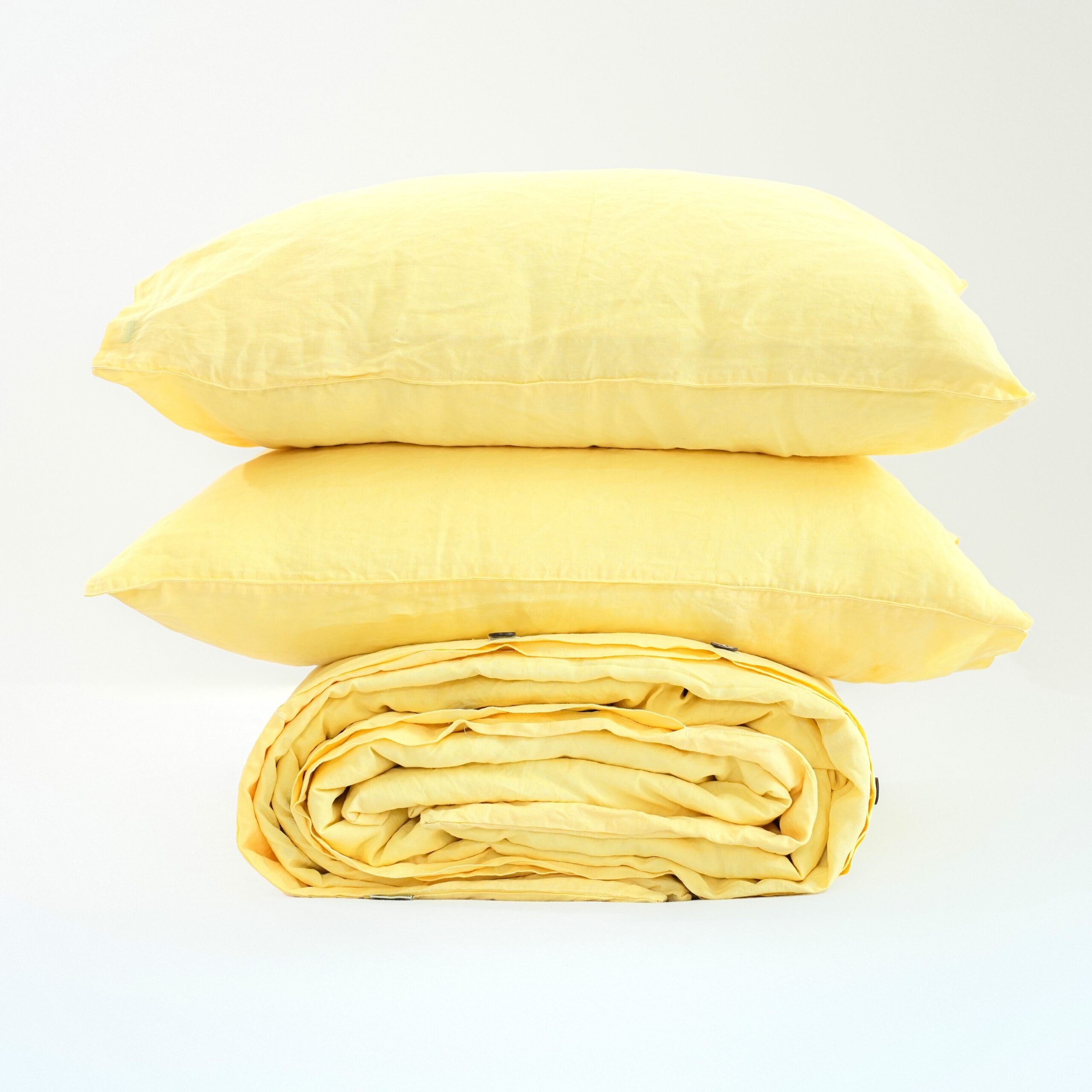 Butter French Linen Flat Sheet | 100% Linen Flat Sheet