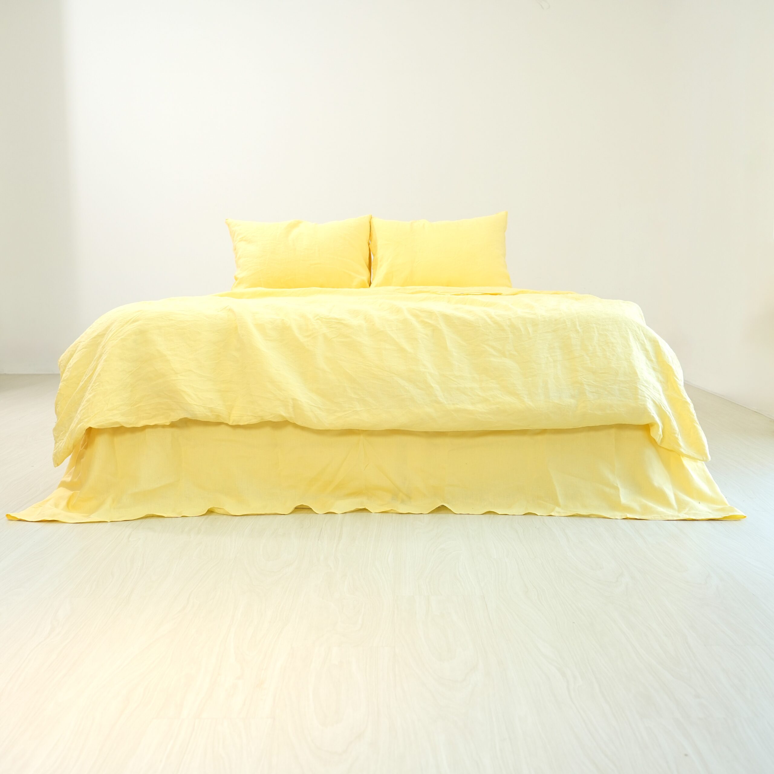 Butter French Linen Flat Sheet | 100% Linen Flat Sheet