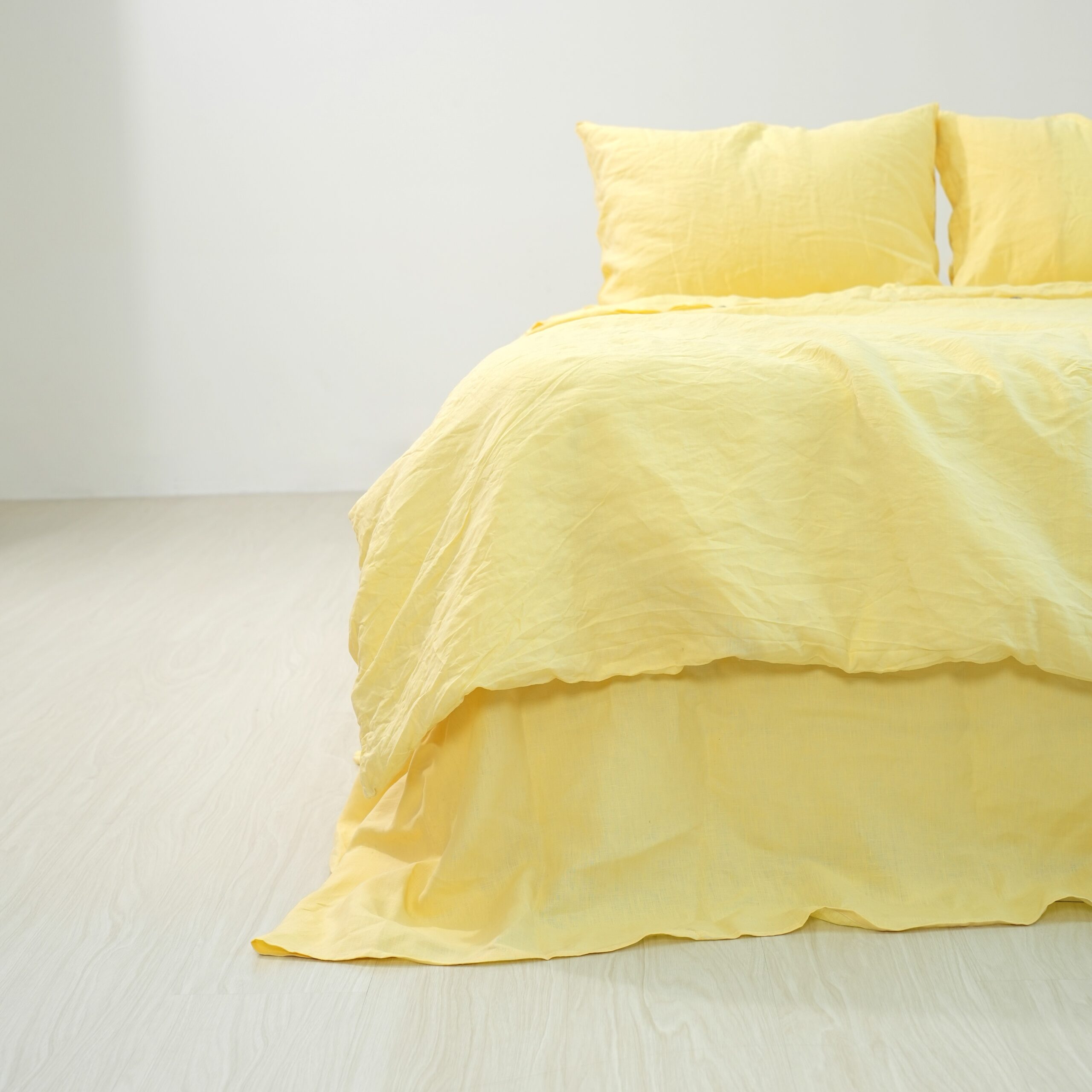 Butter French Linen Flat Sheet | 100% Linen Flat Sheet