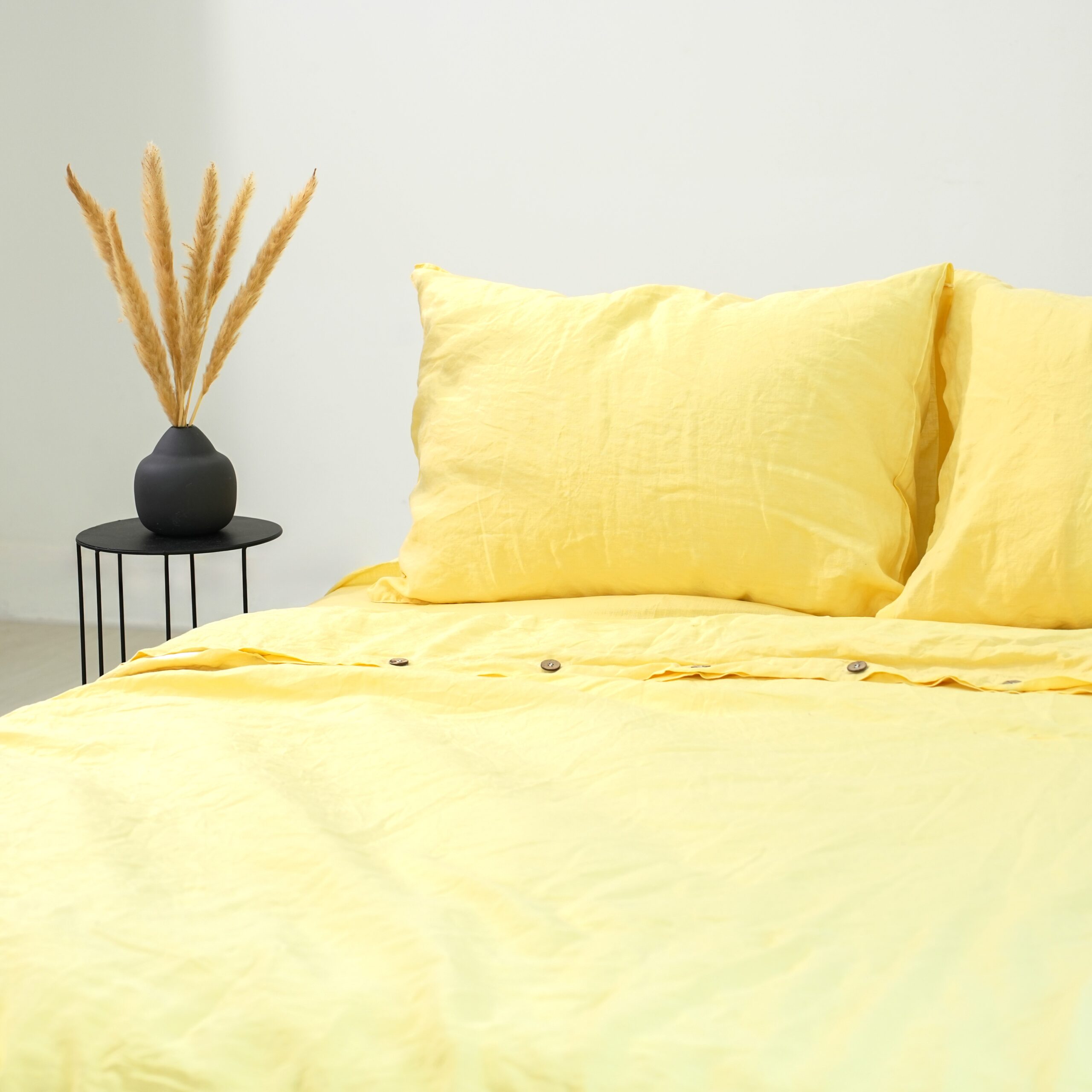 Butter French Linen Flat Sheet | 100% Linen Flat Sheet