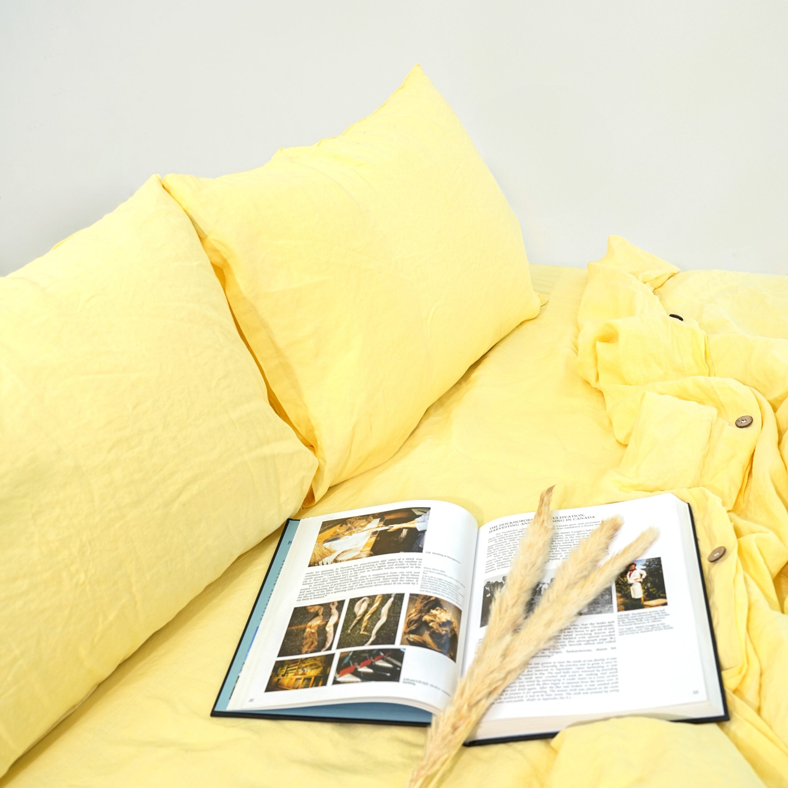 Butter French Linen Flat Sheet | 100% Linen Flat Sheet