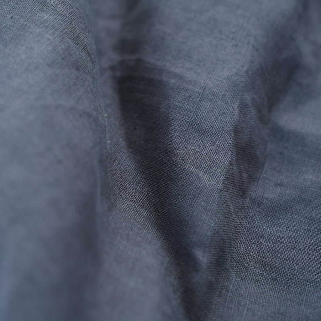 Dark Gray French Linen Fitted Sheet Set - Deep Pocket with 2 Pillowcases