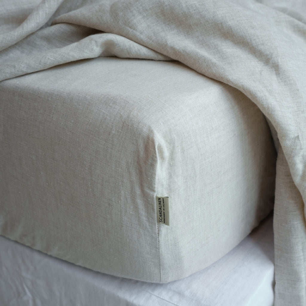 Flax French Linen Duvet Cover+2 Pillowcases Set - Plain Dyeing 07