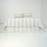 Wide Striped French Linen Fitted Sheet Set - Yarn-Dyed with 2 Pillowcases