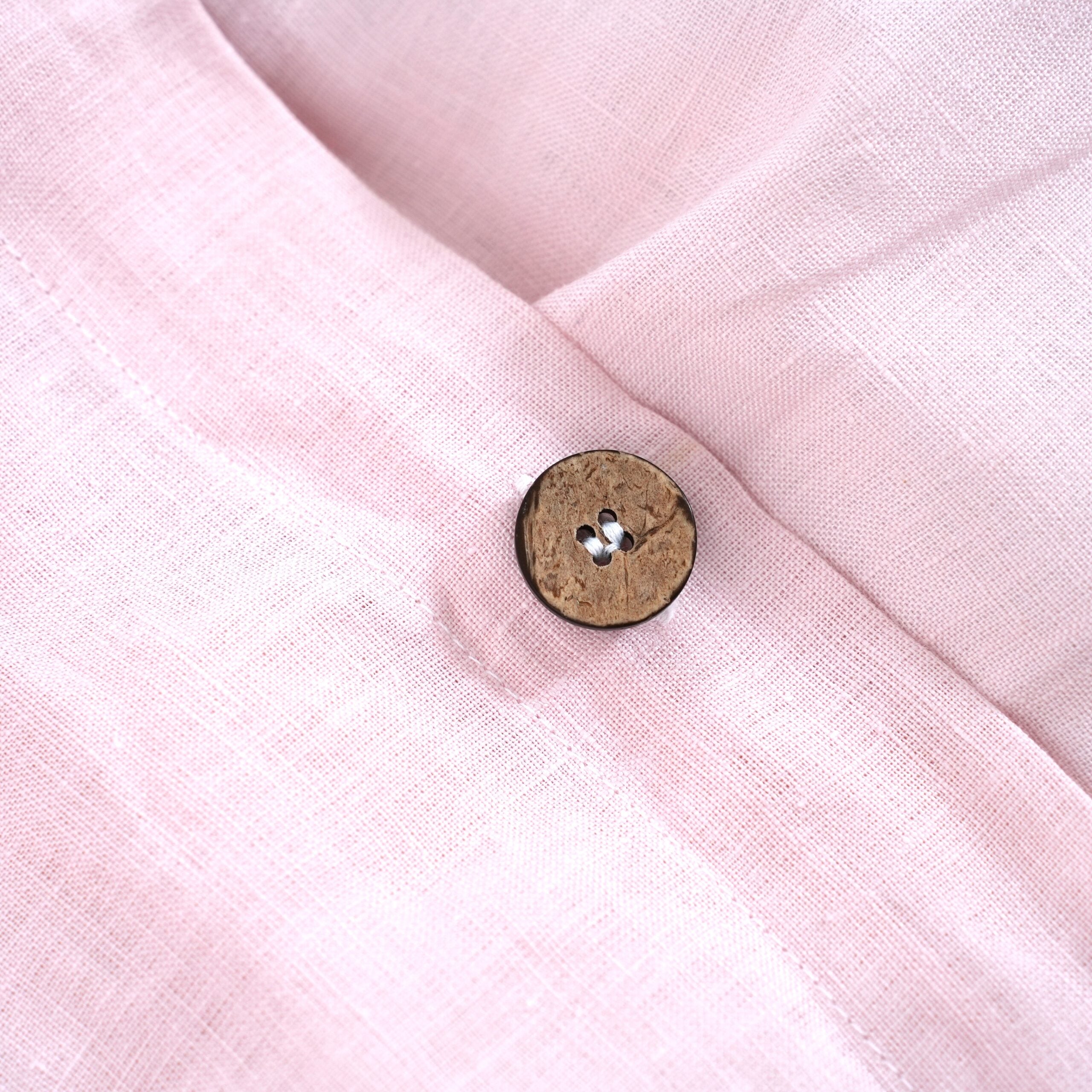 Peach French Linen Duvet Cover+2 Pillowcases Set- Plain Dyeing 01