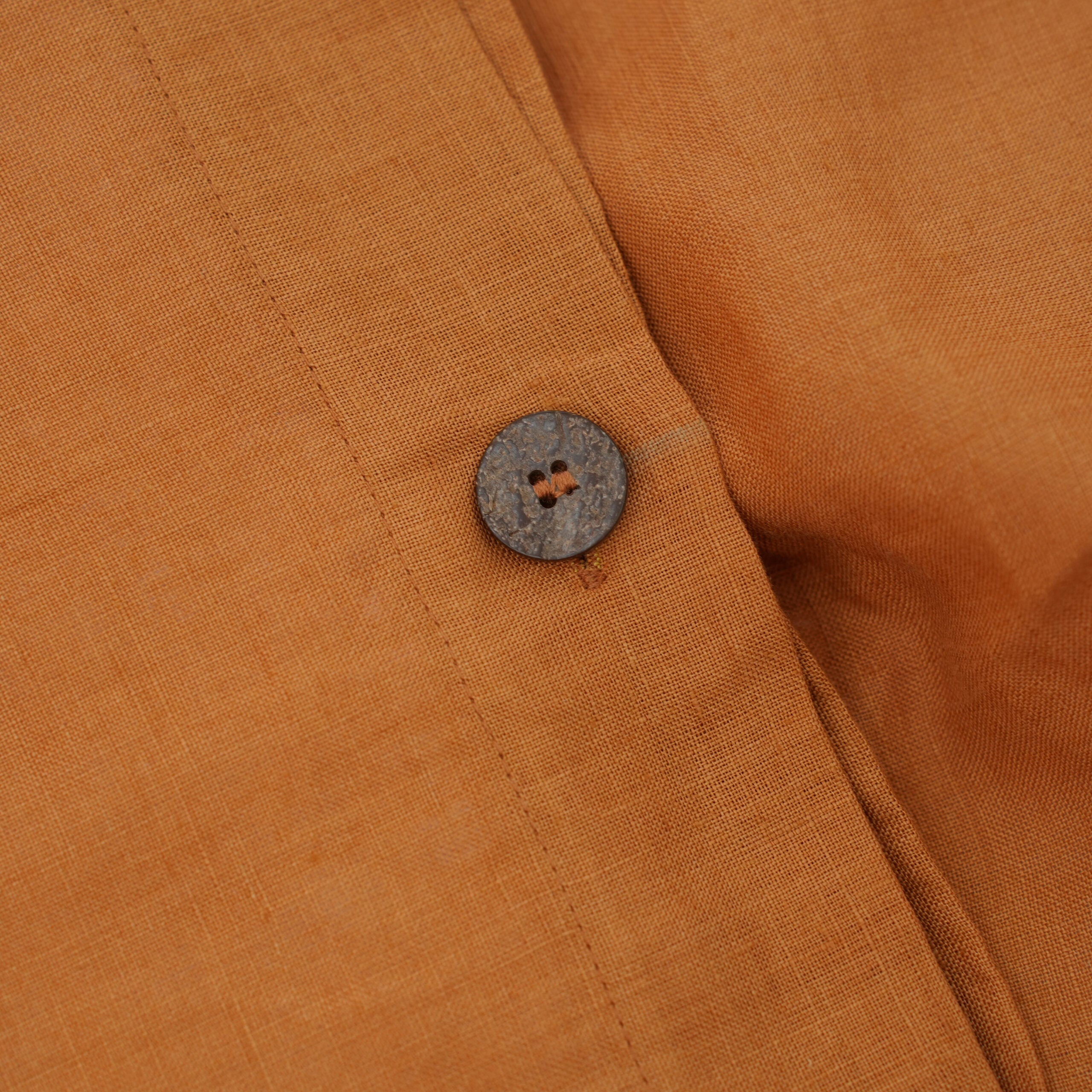 Pumkin French Linen Bedsheet | Deep Pocket Fitted Sheet