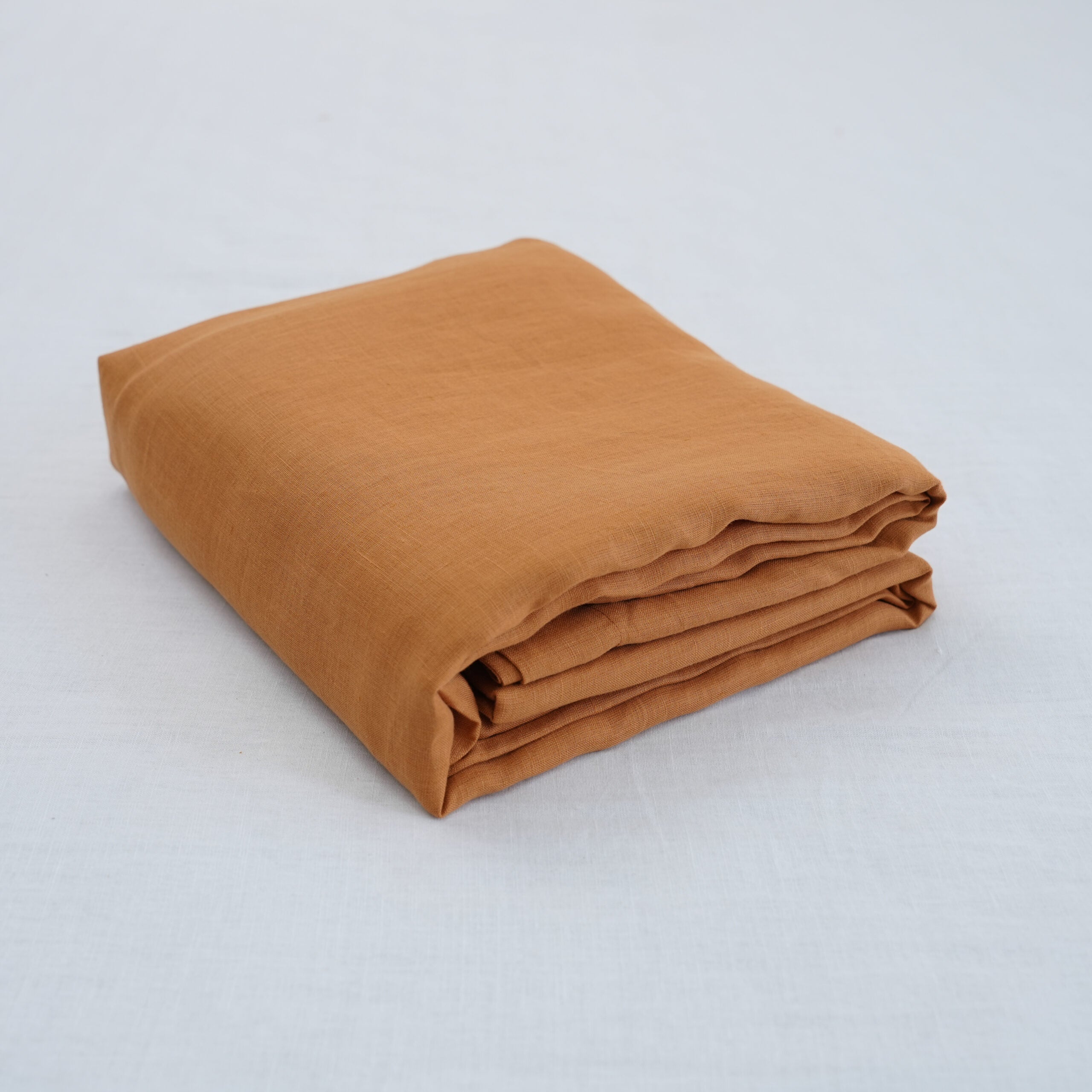 Goldenrod French Linen Duvet Cover+2 Pillowcases Set - Plain Dyeing 38