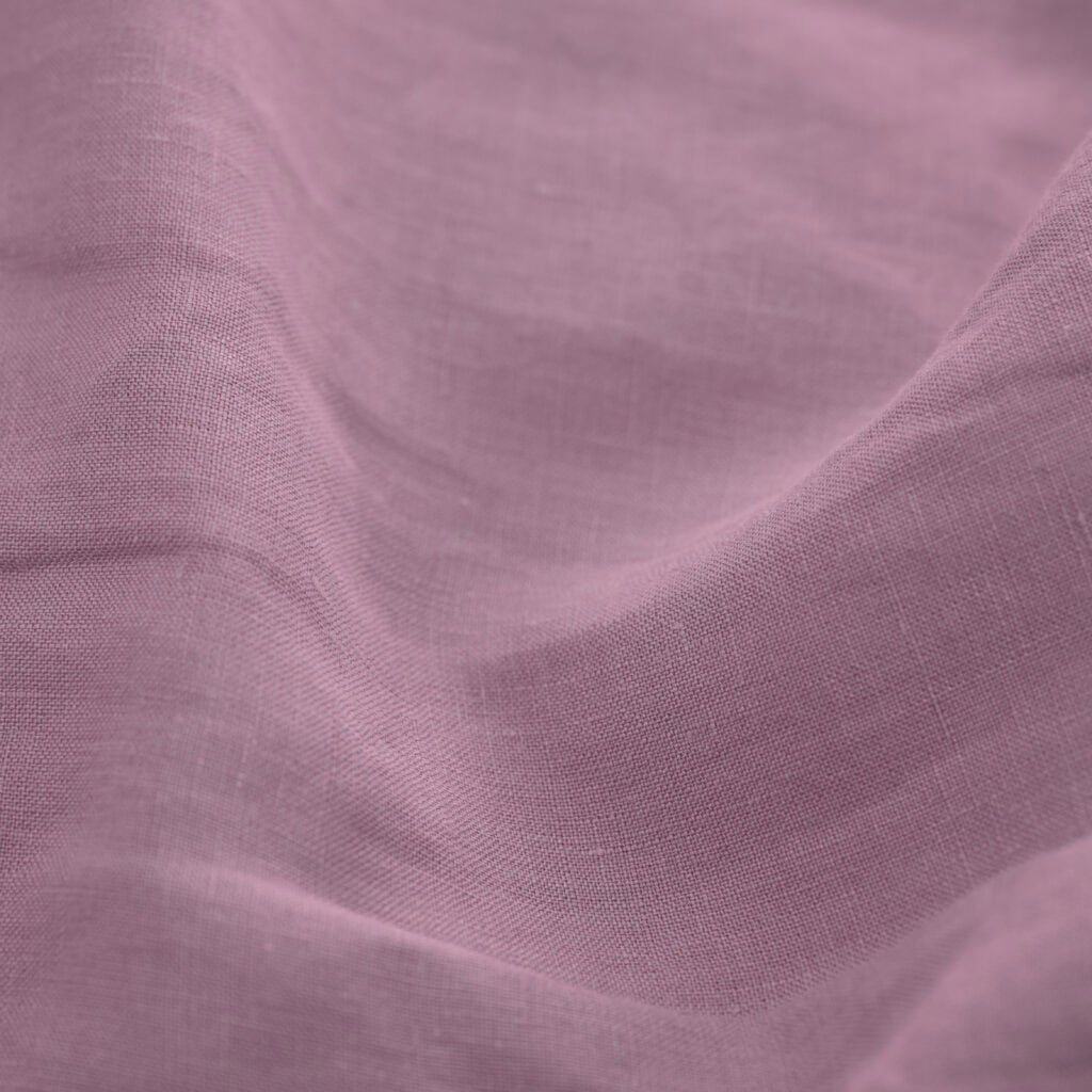 Purple French Linen Fitted Sheet Set - Deep Pocket with 2 Pillowcases