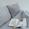 Silver French Linen Flat Sheet | 100% Linen Flat Sheet