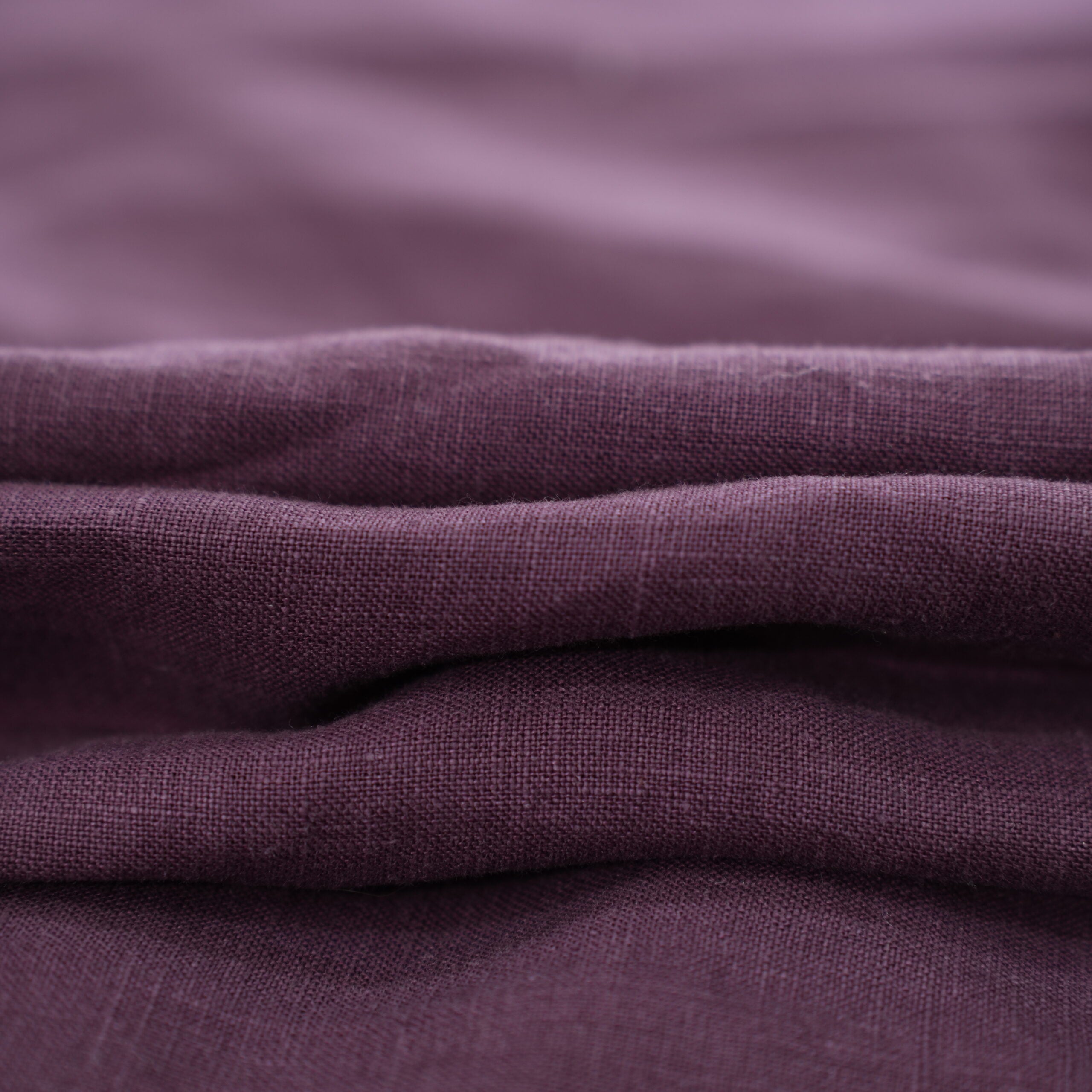 Violet Purple French Linen Fitted Sheet Set - Deep Pocket with 2 Pillowcases