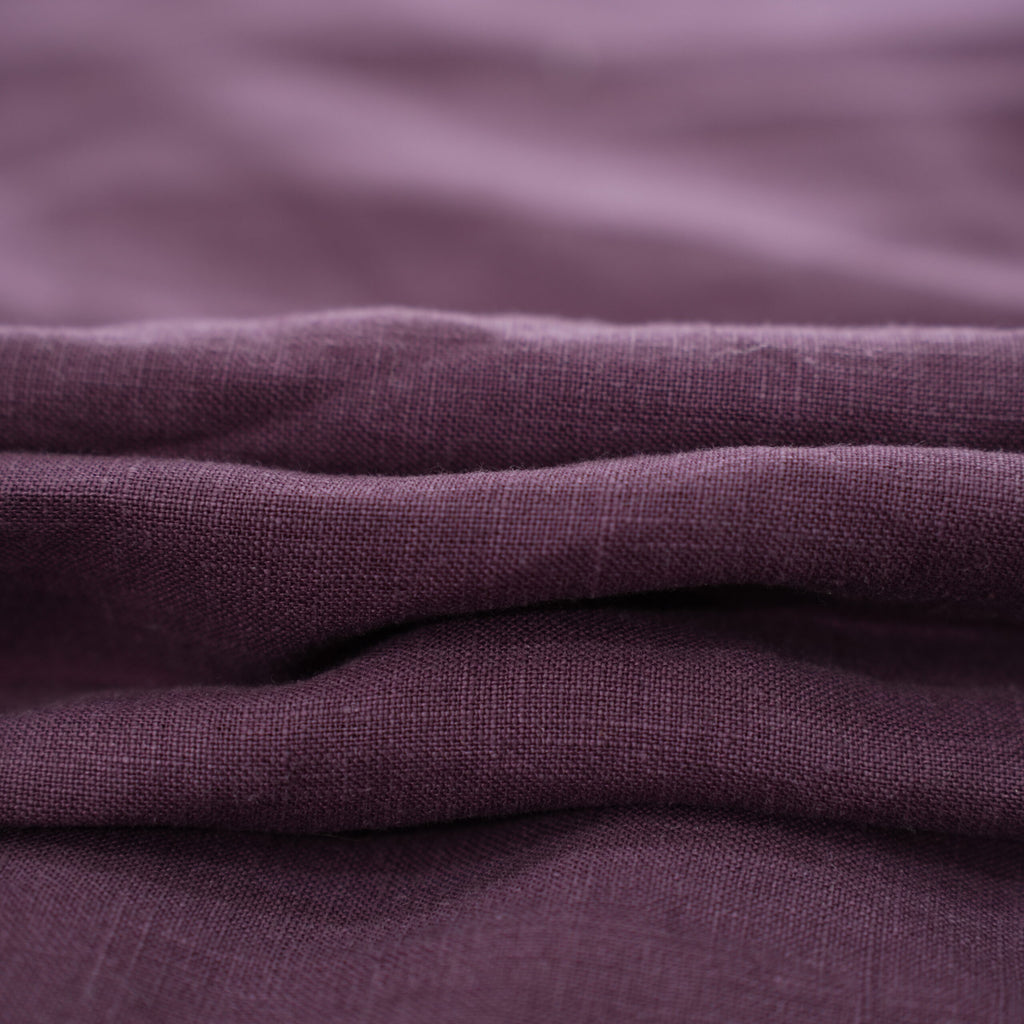 Violet French Linen Duvet Cover+2 Pillowcases Set- Plain Dyeing 16