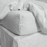 White French Linen Fitted Sheet Set - Deep Pocket with 2 Pillowcases