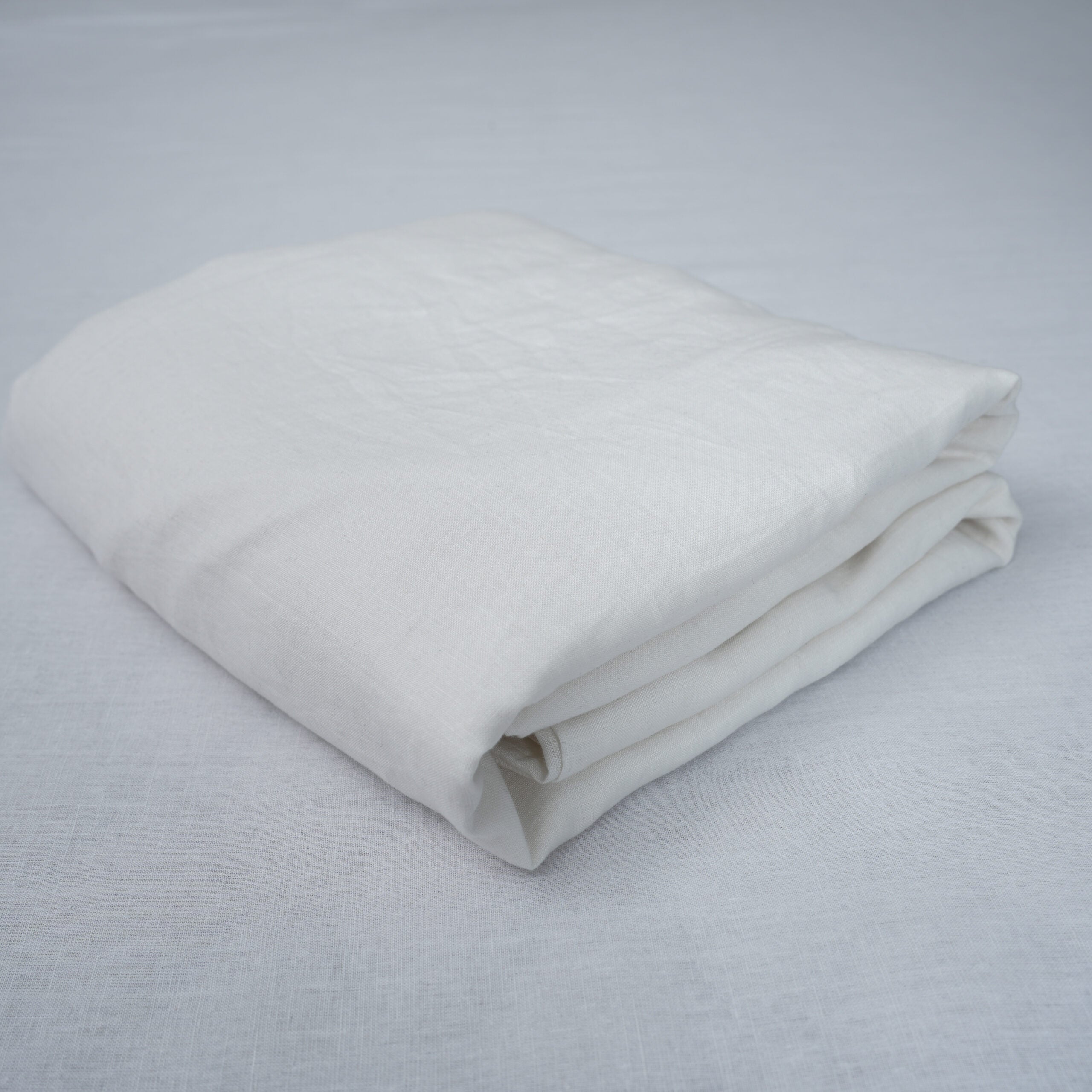White French Linen Duvet Cover+2 Pillowcases Set - Plain Dyeing 05