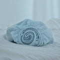 Sky French Linen Fitted Sheet - Plain Dyeing 09