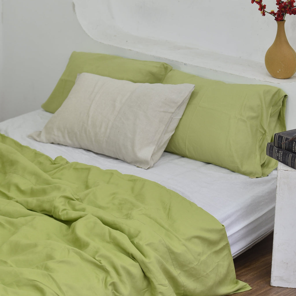 Cantaloupe Bamboo Linen Pillowcases