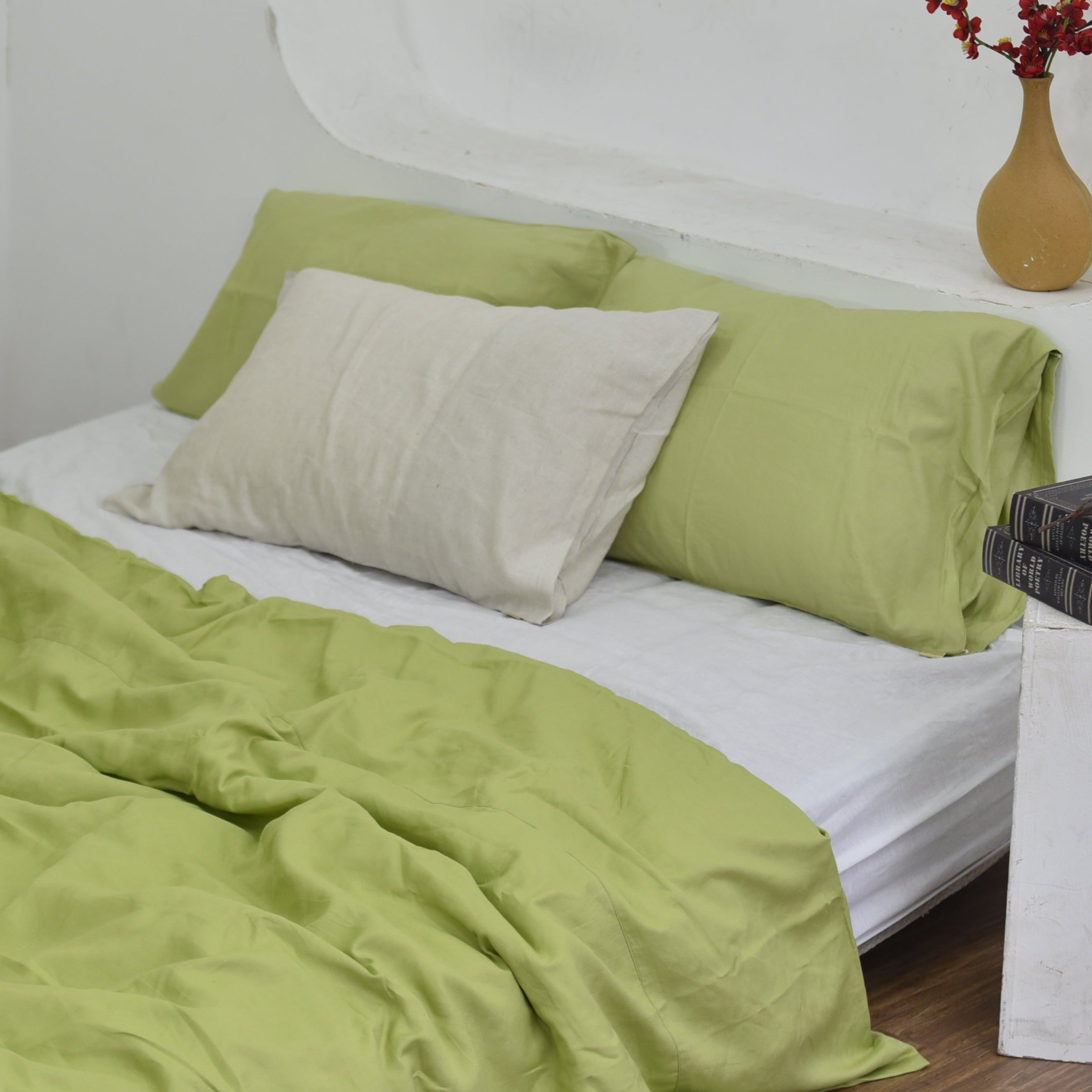 Bamboo Linen Pillowcases - Cantaloupe