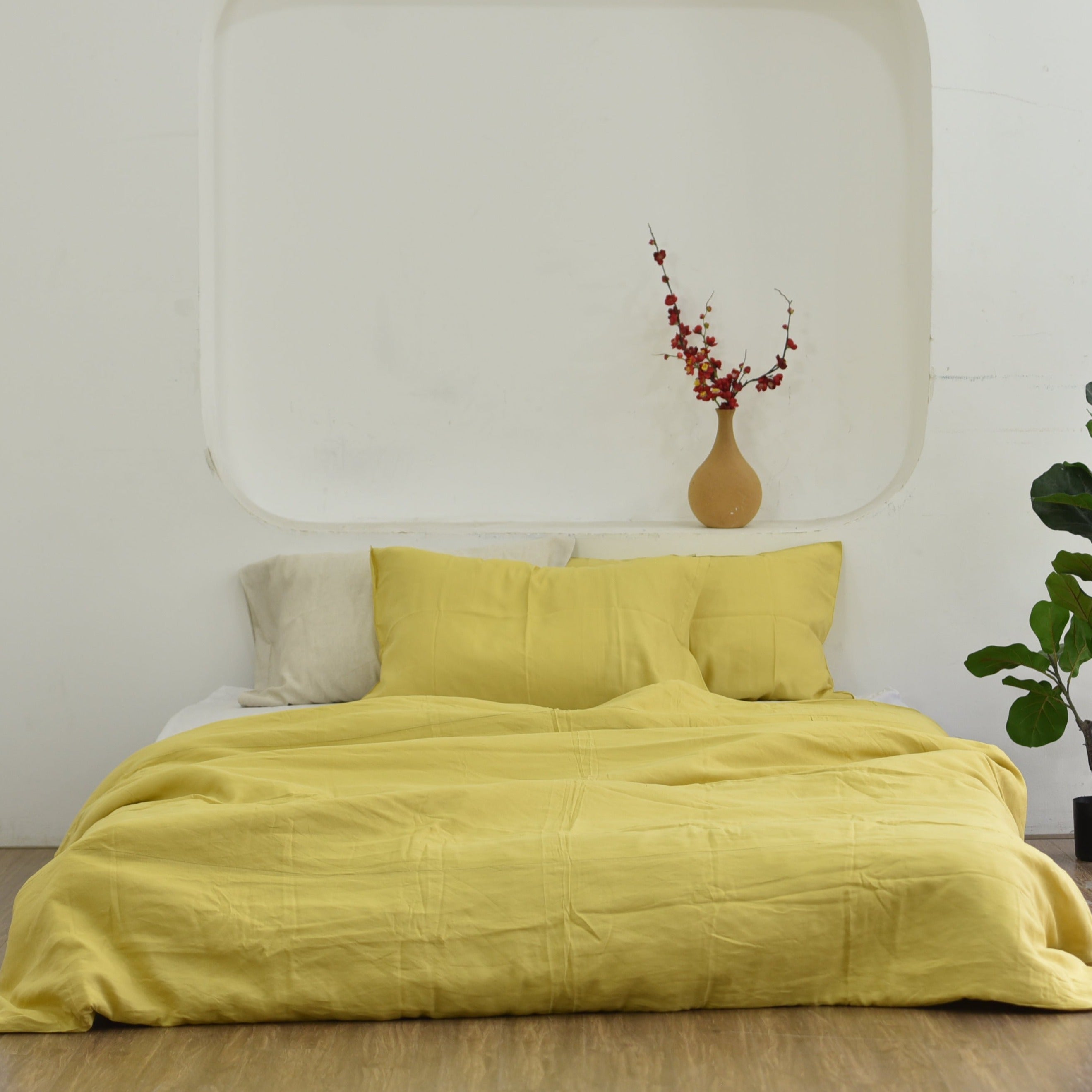 Butter Bamboo Linen Bedding Sets