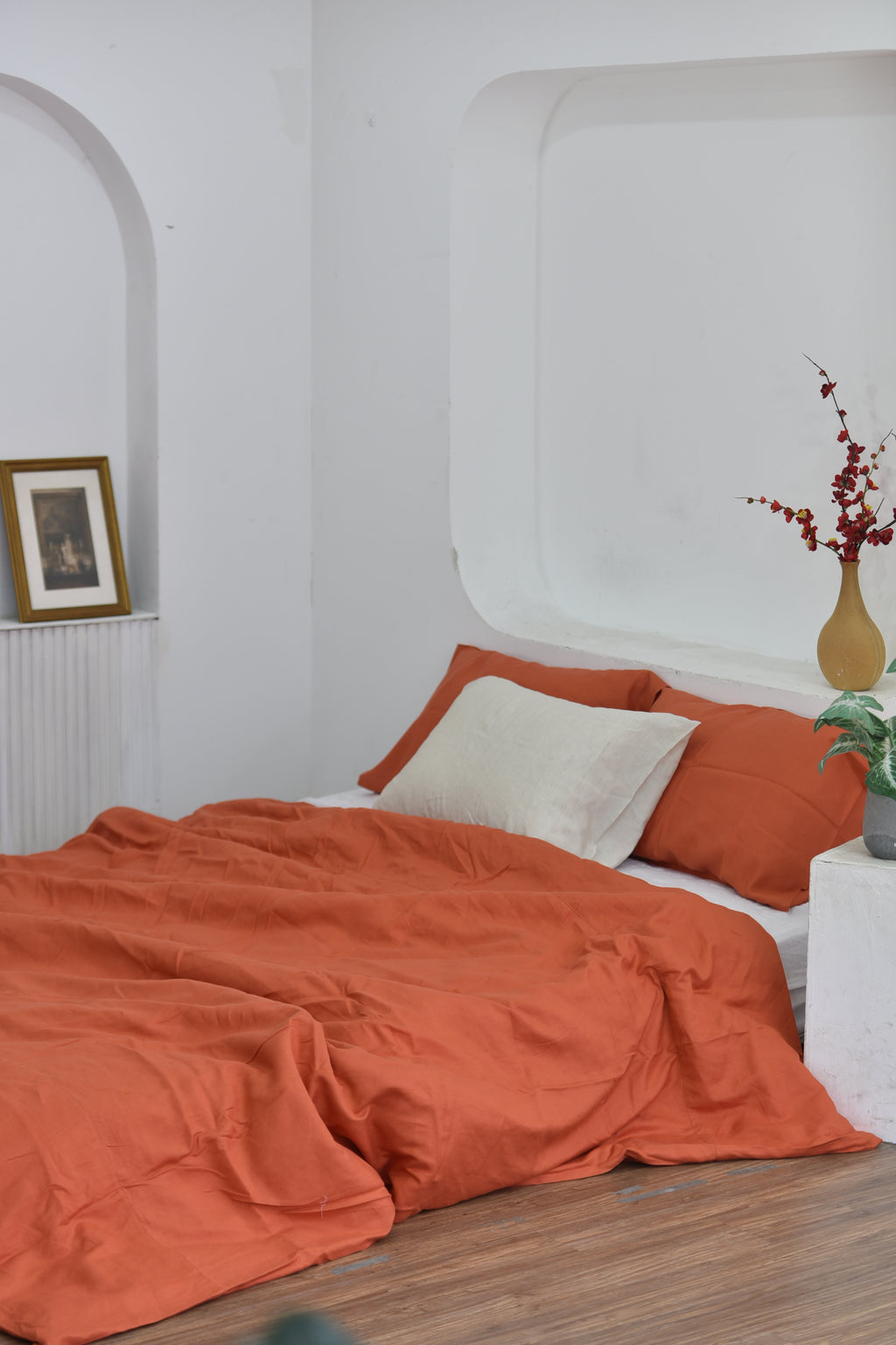 Bamboo Linen Duvet Cover - Squash