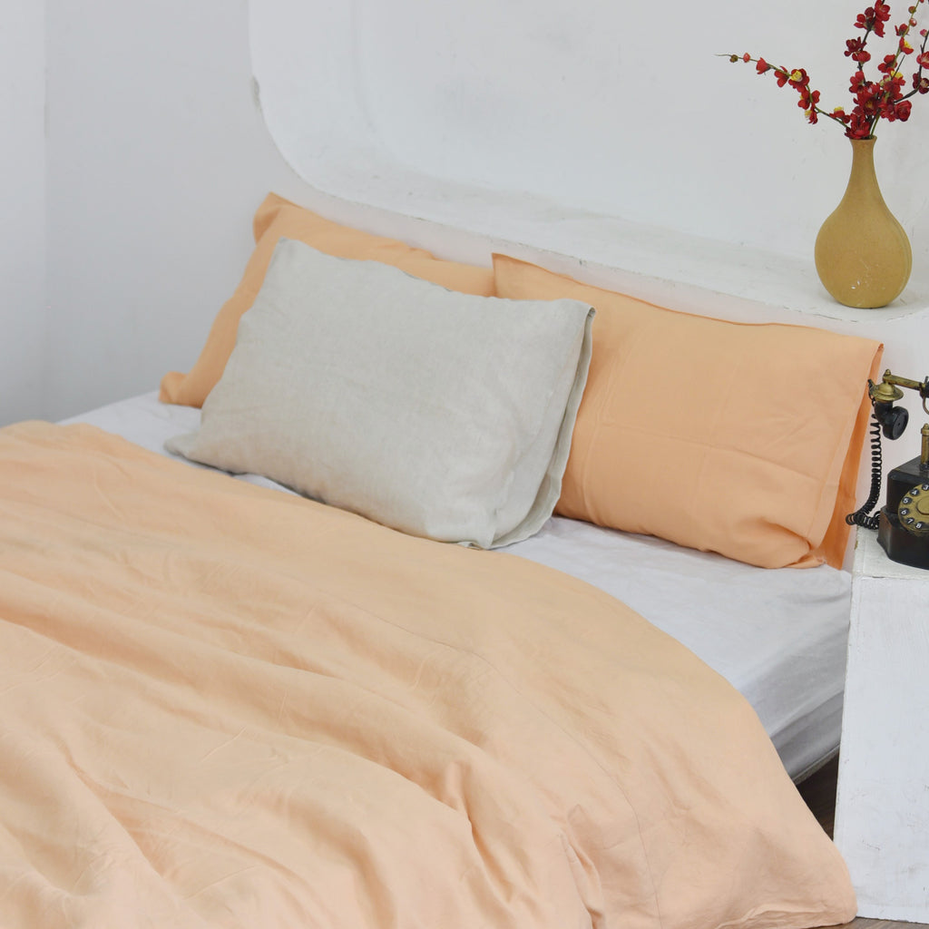 Cantaloupe Bamboo Linen Bedding Sets