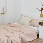 Coral Bamboo Linen Bedding Sets